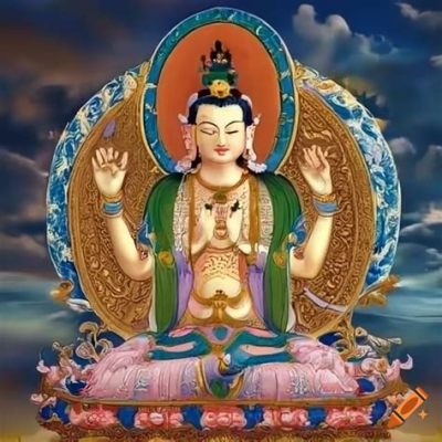  Bodhisattva Avalokitesvara Uma Obra-Prima em Ouro e Lazúli, Infundida com Devoção Profunda!