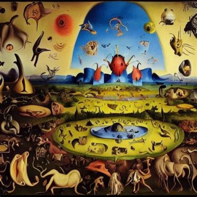 The Garden of Earthly Delights - Uma Sinfonia Surrealista de Cores Vibrante e Formas Abstrata!